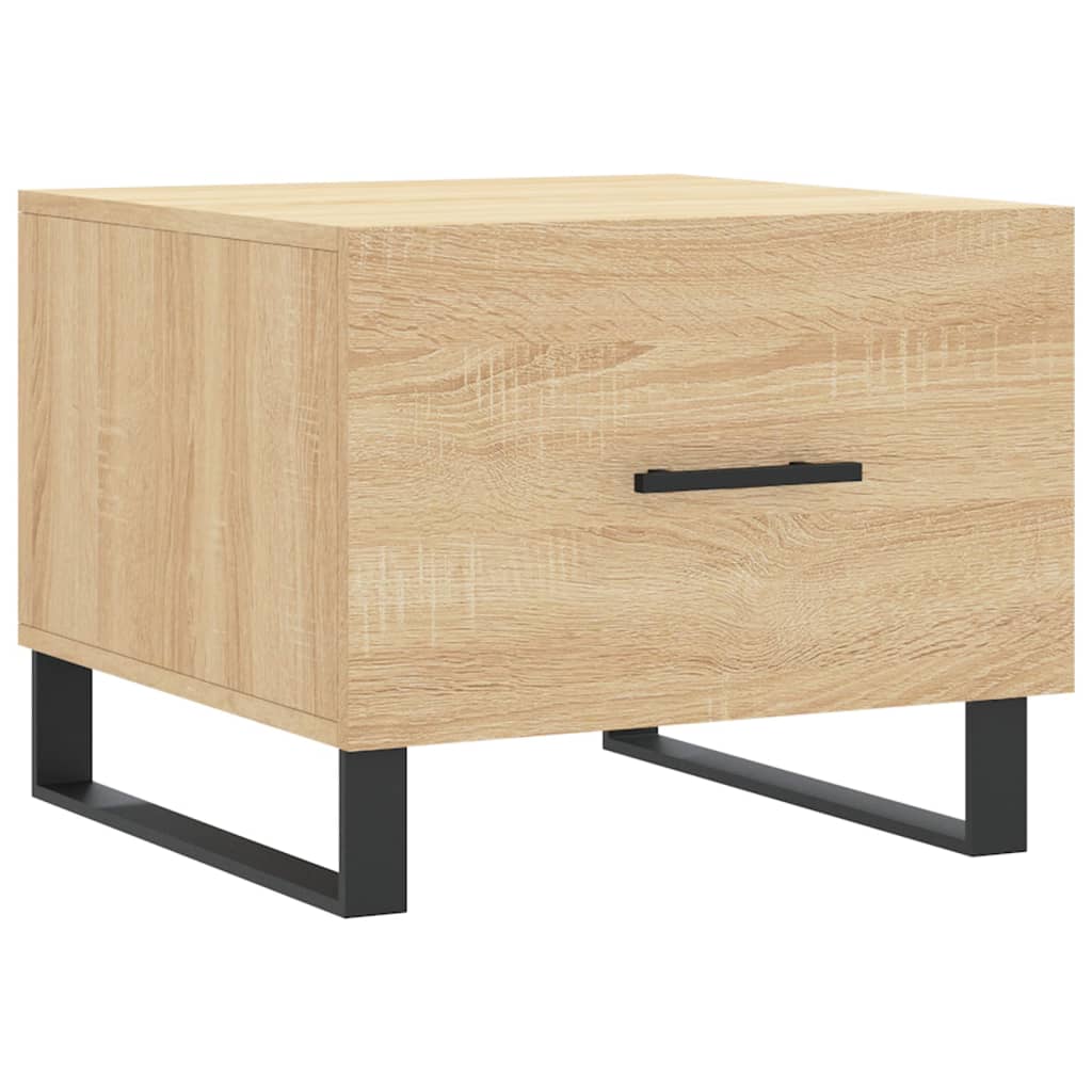 vidaXL Salontafel 50x50x35 cm bewerkt hout sonoma eikenkleurig