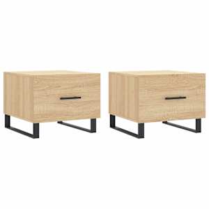 Konferenční stolky 2 ks dub sonoma 50x50x40 cm kompozitní dřevo - obrázek 2