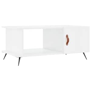 Konferenční stolek lesklý bílý 90 x 50 x 40 cm kompozitní dřevo - obrázek 2