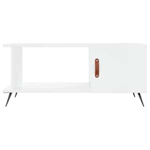 Konferenční stolek lesklý bílý 90 x 50 x 40 cm kompozitní dřevo - obrázek 5