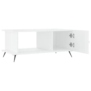 Konferenční stolek lesklý bílý 90 x 50 x 40 cm kompozitní dřevo - obrázek 7