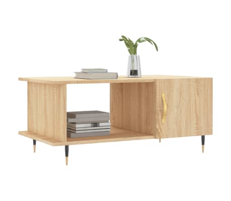 vidaXL Soffbord sonoma-ek 90x50x40 cm konstruerat tr&auml;