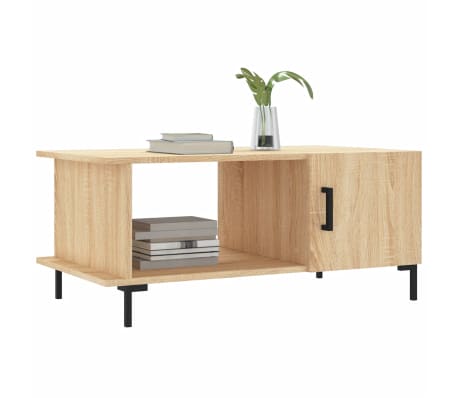 vidaXL Mesa de centro 90x50x40 madeira processada carvalho sonoma