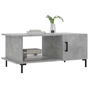 vidaXL Coffee Table Concrete Grey Engineered Wood, Iron