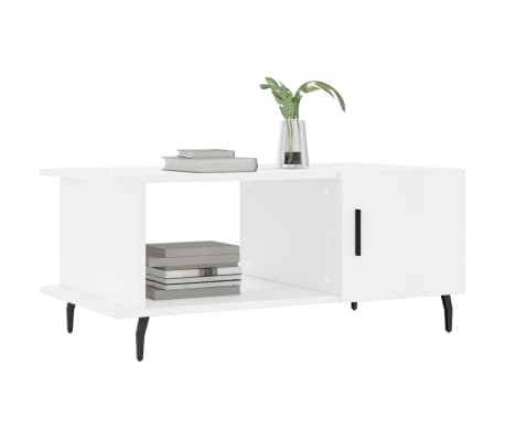 vidaXL Coffee Table High Gloss White 90x50x40 cm Engineered Wood