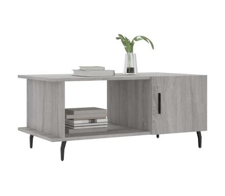 vidaXL Coffee Table Grey Sonoma 90x50x40 cm Engineered Wood