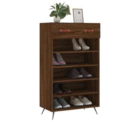 vidaXL jalatsikapp, pruun tamm, 60 x 35 x 105 cm, tehispuit