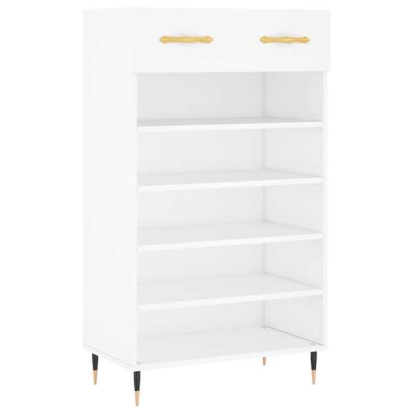 vidaXL jalatsikapp, valge, 60 x 35 x 105 cm, tehispuit