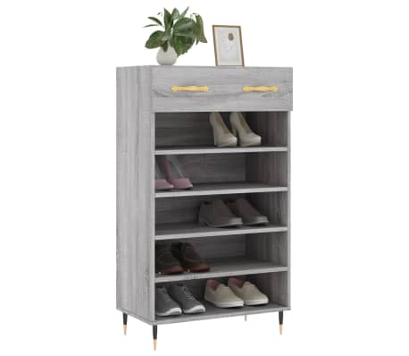 vidaXL Pantofar, gri sonoma, 60x35x105 cm, lemn prelucrat