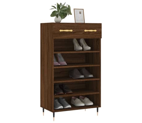 vidaXL Pantofar, stejar maro, 60x35x105 cm, lemn compozit
