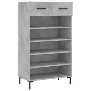 vidaXL jalatsikapp, betoonhall, 60 x 35 x 105 cm, tehispuit