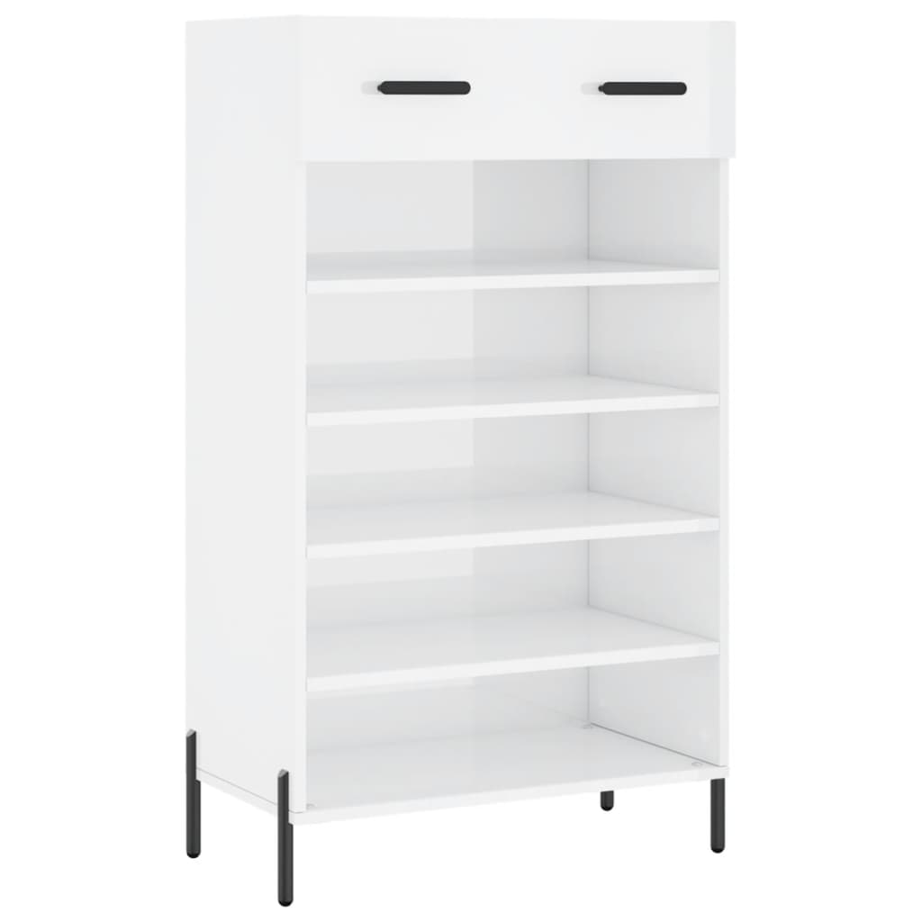 Thumbnail - vidaXL Schuhschrank Hochglanz-Weiß 60x35x105 cm Holzwerkstoff