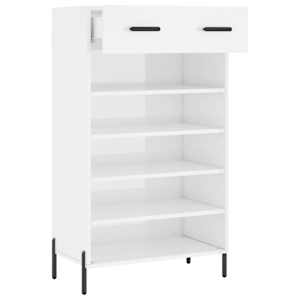 Botník bílý s vysokým leskem 60 x 35 x 105 cm kompozitní dřevo - obrázek 5