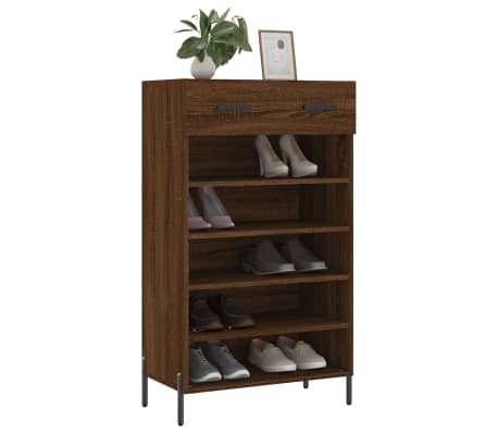 vidaXL Pantofar, stejar maro, 60x35x105 cm, lemn compozit