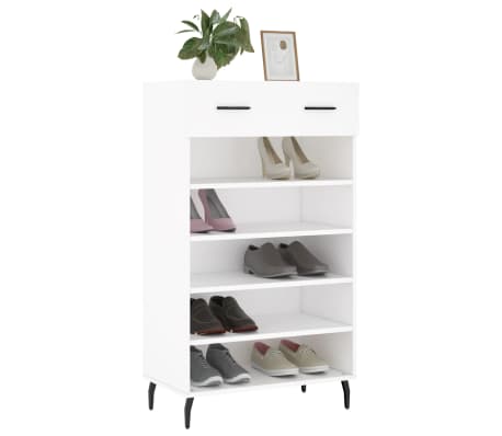 vidaXL Shoe Cabinet White 60x35x105 cm Engineered Wood