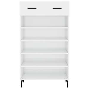 Botník bílý s vysokým leskem 60 x 35 x 105 cm kompozitní dřevo - obrázek 6