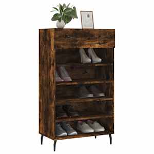 vidaXL Pantofar, stejar afumat, 60x35x105 cm, lemn compozit