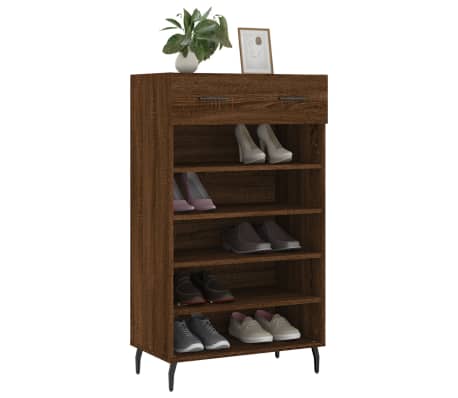 vidaXL Pantofar, stejar maro, 60x35x105 cm, lemn compozit