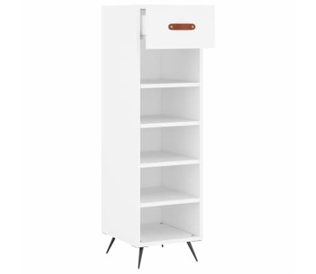 vidaXL Armoire &agrave; chaussures blanc 30x35x105 cm bois d'ing&eacute;nierie
