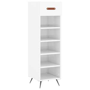 Botník bílý s vysokým leskem 30 x 35 x 105 cm kompozitní dřevo - obrázek 2