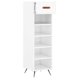 Botník bílý s vysokým leskem 30 x 35 x 105 cm kompozitní dřevo - obrázek 3