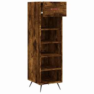 vidaXL f&uuml;st&ouml;s t&ouml;lgy sz&iacute;nű szerelt fa cipőszekr&eacute;ny 30 x 35 x 105 cm