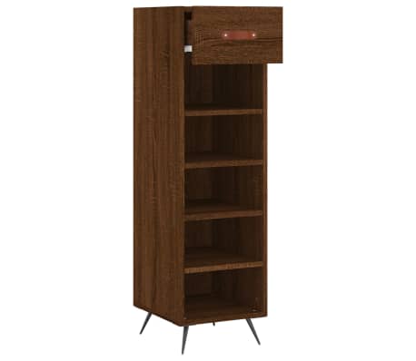 vidaXL Schuhschrank Braun Eichen-Optik 30x35x105 cm Holzwerkstoff