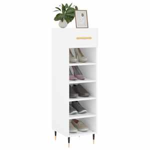 vidaXL Armoire &agrave; chaussures blanc 30x35x105 cm bois d'ing&eacute;nierie