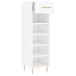 Botník bílý s vysokým leskem 30 x 35 x 105 cm kompozitní dřevo - obrázek 5