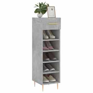 vidaXL Schuhschrank Betongrau 30x35x105 cm Holzwerkstoff