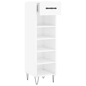 Botník bílý s vysokým leskem 30 x 35 x 105 cm kompozitní dřevo - obrázek 5