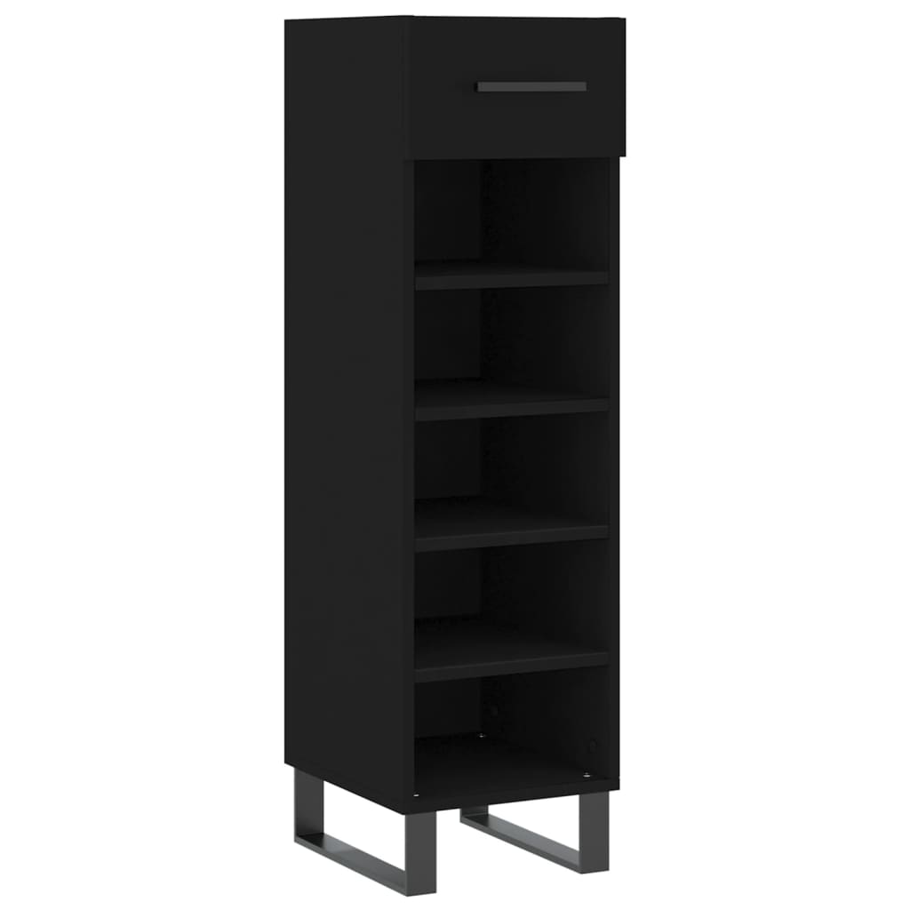 Thumbnail - vidaXL Schuhschrank Schwarz 30x35x105 cm Holzwerkstoff