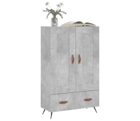 vidaXL Highboard Concrete Grey 69.5x31x115 cm Engineered Wood