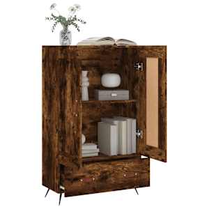 Skříň highboard kouřový dub 69,5 x 31 x 115 cm kompozitní dřevo - obrázek 4