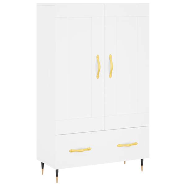 vidaXL k&otilde;rge kapp, valge, 69,5 x 31 x 115 cm, tehispuit