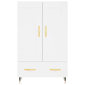 Skříň highboard bílá 69,5 x 31 x 115 cm kompozitní dřevo - obrázek 5