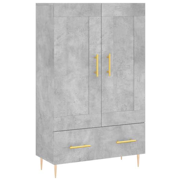 vidaXL k&otilde;rge kapp, betoonhall, 69,5 x 31 x 115 cm, tehispuit