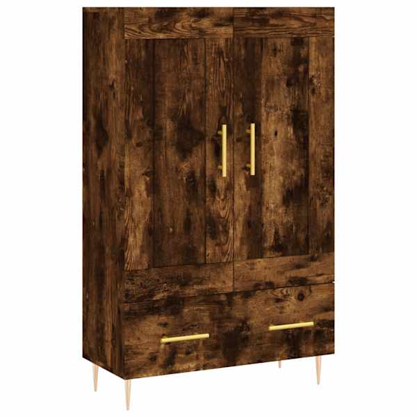 vidaXL k&otilde;rge kapp, suitsutatud tamm, 69,5 x 31 x 115 cm, tehispuit