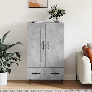 Skříň highboard betonově šedá 69,5x31x115 cm kompozitní dřevo - obrázek 1