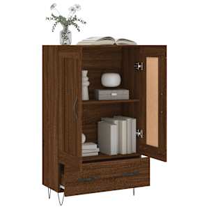 Skříň highboard hnědý dub 69,5 x 31 x 115 cm kompozitní dřevo - obrázek 4