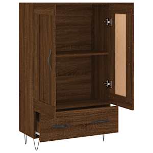 Skříň highboard hnědý dub 69,5 x 31 x 115 cm kompozitní dřevo - obrázek 6