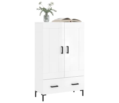 vidaXL Dulap &icirc;nalt, alb extralucios, 69,5x31x115 cm, lemn prelucrat