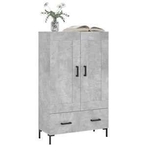 vidaXL Highboard betonggr&aring; 69,5x31x115 cm konstruert tre