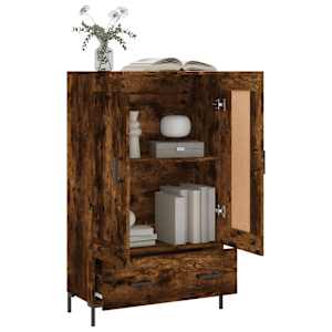 Skříň highboard kouřový dub 69,5 x 31 x 115 cm kompozitní dřevo - obrázek 4