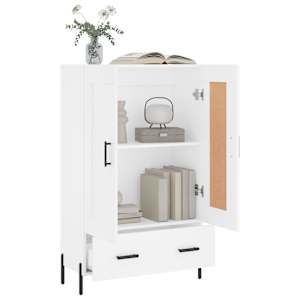 Skříň highboard bílá 69,5 x 31 x 115 cm kompozitní dřevo - obrázek 4