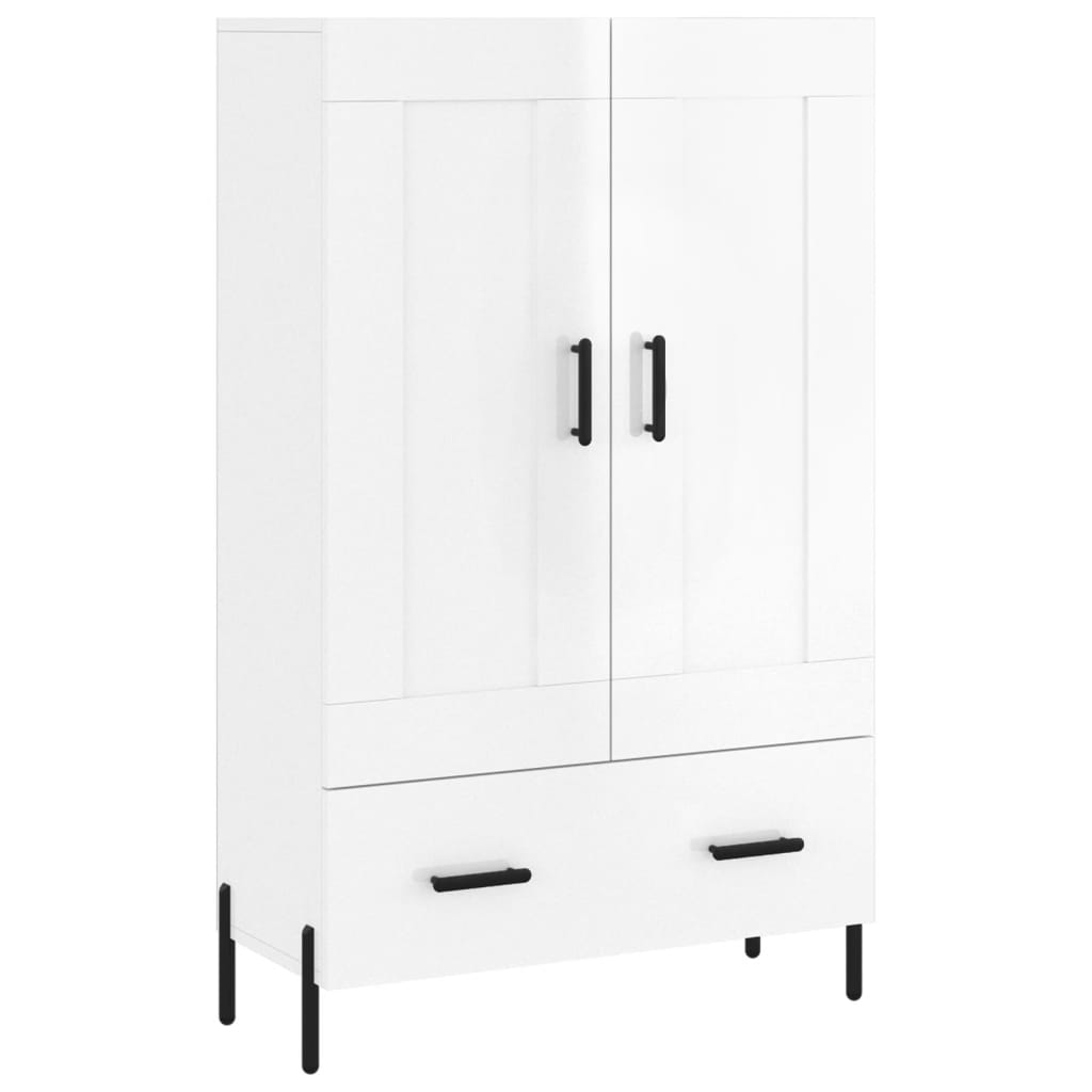 vidaXL Skříň highboard lesklá bílá 69,5 x 31 x 115 cm kompozitní dřevo