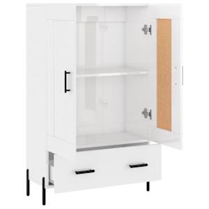 Skříň highboard lesklá bílá 69,5 x 31 x 115 cm kompozitní dřevo - obrázek 6
