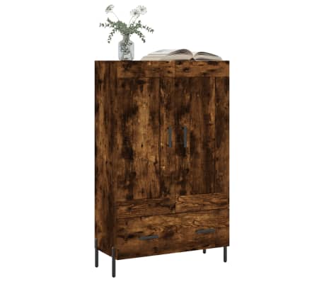 vidaXL Dulap &icirc;nalt, stejar afumat, 69,5x31x115 cm, lemn prelucrat