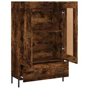 Skříň highboard kouřový dub 69,5 x 31 x 115 cm kompozitní dřevo - obrázek 6