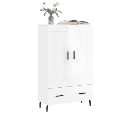 vidaXL Highboard Hochglanz-Wei&szlig; 69,5x31x115 cm Holzwerkstoff